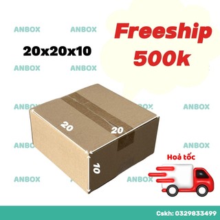 Thùng carton 20x20x10 bộ 100 trơn không in