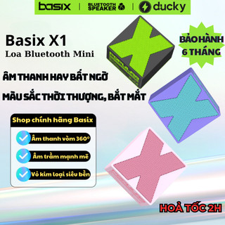 Loa bluetooth mini basix x1 bass mạnh, âm thanh 360 độ. loa cầm tay bluetooth 5.0 âm thanh hifi sống động, bảo hành 6t