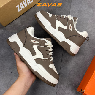 Giày thể thao sneaker nữ ZAVAS bằng da, form giày nữ chắc chắn thời trang đế cao 4cm Model Z71