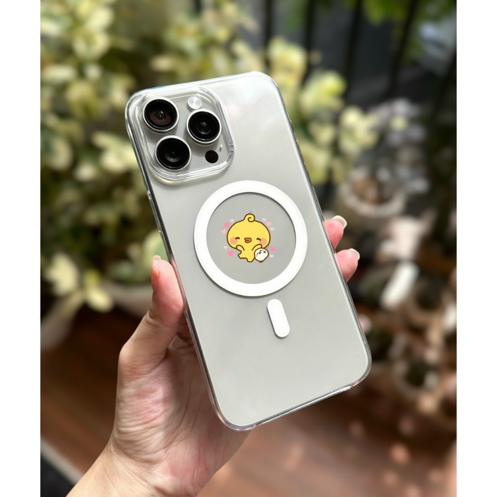 Ốp lưng trong suốt hỗ trợ sạc không dây cho IPhone 15 Pro Max/ 15 /14 Pro Max/ 13 Pro Max/ 12 Pro ma