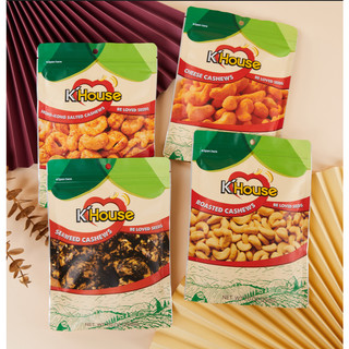 Hạt Điều Chanh Sả Ớt K'House [Túi Zipper 40g và 200g] - HÀNG LOẠI 1 hương vị mới lạ, ngon giòn, chay mặn đều được.