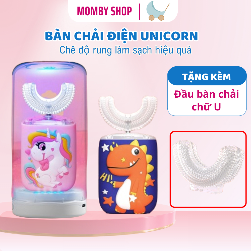Bàn Chải Điện Cho Bé Unicorn, Bàn Chải Điện Giúp Bé Vệ Sinh Răng Miệng, Loại Bỏ Mảng Bám Trên Răng Hiệu Quả - Momby Shop