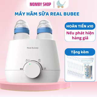 Máy hâm sữa Real Bubee 2 bình cổ rộng hâm sữa, ủ sữa và thức ăn, tiệt trùng bình sữa - Bảo Hành 12 Tháng