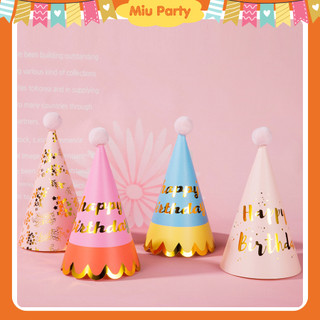 Mũ sinh nhật, nón happy birthday cho bé - miu party