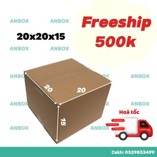 thùng carton 20x20x15 gói hàng trơn cứng cáp