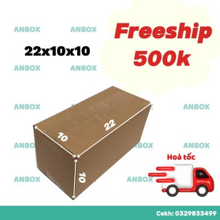 Thùng carton gói hàng 22x10x10