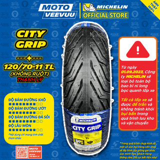 [MTVV] Vỏ lốp xe máy MICHELIN 120/70-11 TL CITY GRIP<END>