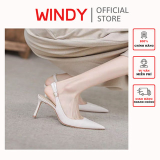 Giày cao gót bít mũi windy dáng slingback mũi nhọn thanh lịch cg-0654