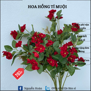 Hoàn Hoa Lụ _Hoa Hồng Tỉ Muội Cao 60cm Trang Trí Nhà Cửa, Hàng Loại 1 Giống Thật, Phù Hợp Trang Trí Mọi Không Gian
