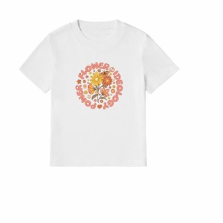 Áo thun gân form ôm babytee in Hoa POWER ba3591