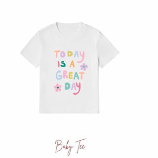 Áo thun gân form Ôm babytee in TODAY IS A GREAT DAY ba3583