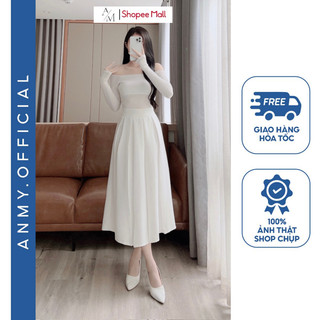 Chân váy nữ dáng dài nữ midi xếp li cạp cao sang chảnh CV04