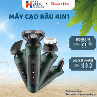 Máy cạo râu  đa năng 4 trong 1 GODWEL chống nước, công nghệ chuẩn IPX7, máy cạo râu mini tặng kèm 4 đầu thay thế