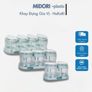 set đựng gia vị hokori- set 2,set3, set4- hộp-hũ đựng gia vị có thìa
