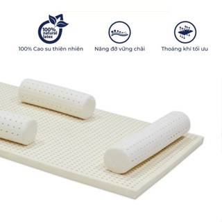 Nệm em bé PomPoms 100% cao su thiên nhiên lành tính và an toàn cho bé sơ sinh do Liên Á sản xuất