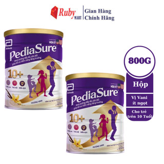 [Date T10//26] Combo 2 hộp Sữa bột Pediasure 10+ Hương Vani 800g dành cho trẻ từ 10 tuổi trở lên