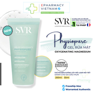 Gel rửa mặt SVR Physiopure Gelée Moussante Làm Sạch Dịu Nhẹ Cho Da Nhạy Cảm
