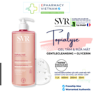 Gel Tắm & Rửa Mặt SVR TOPIALYSE Gel Lavant không chứa xà phòng 2in1
