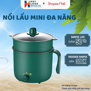  Nồi Lẩu Điện Mini GODWELL Ca Nấu Mì 2 Tầng Kèm Giá Hấp Đa Năng Chống Dính Vân Đá Tiện Lợi
