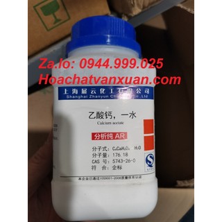 Chất Calcium acetate monohydrate canxi axetat Ca(CH3COO)2 CAS 5743-26-0 lọ 250g