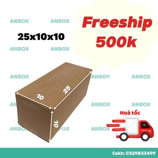 thùng hộp carton 25x10x10 trơn không in