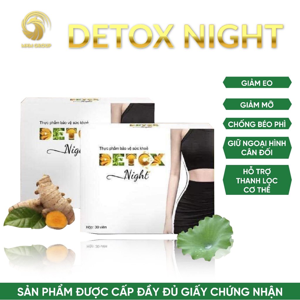 Viên Uống Detox Night Giảm Mỡ Bụng Cứng