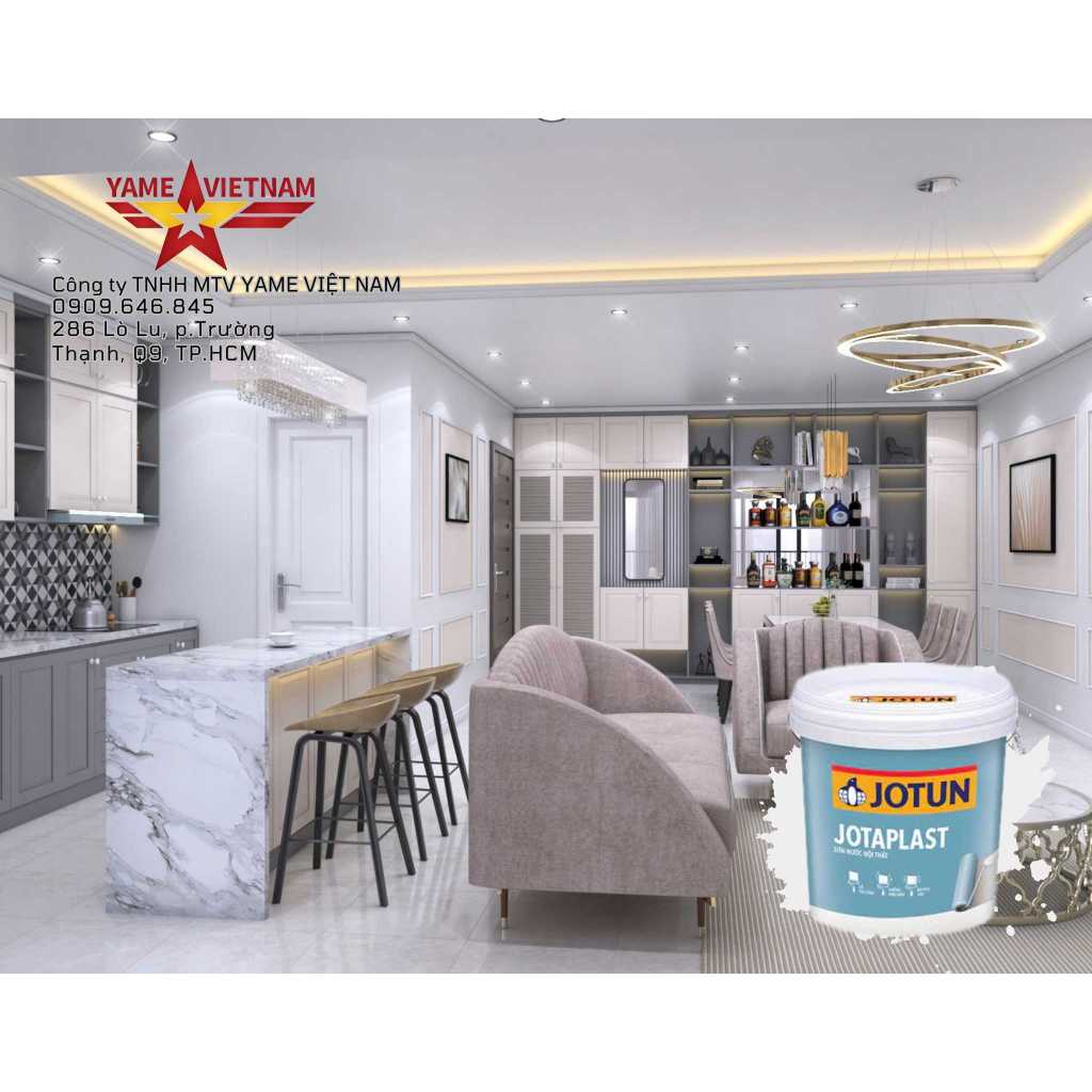 Sơn nước trong nhà JOTUN JOTAPLAST 5L bền màu, che phủ tốt (Sơn nội thất)