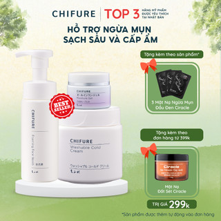 Combo sạch sâu, cấp ẩm tức thì (Kem tẩy trang + Sữa rửa mặt + Kem dưỡng Chifure)