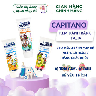 Kem đánh răng cho bé capitano italy bảo vệ răng chắc khỏe ngăn ngừa sâu răng 75ml