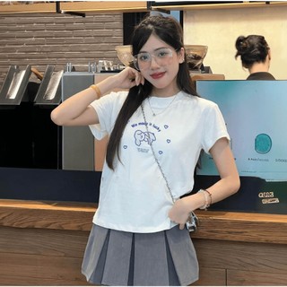 Áo thun gân form ôm babytee in Lucky Dog ba3607