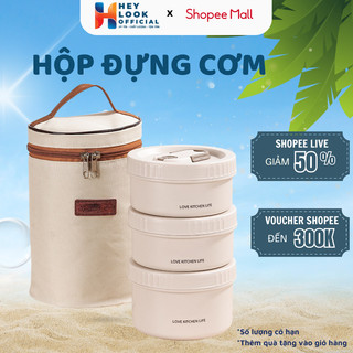 Hộp đựng cơm giữ nhiệt GODWELL, Hộp cơm văn phòng cách nhiệt 3 tầng thép không gỉ 304 - HC01