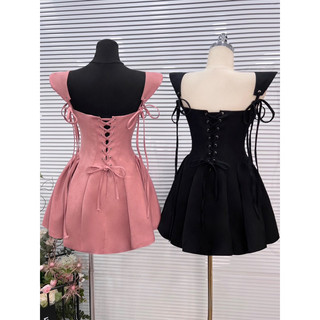 👗ĐẦM XOÈ CỘT NƠ TÙNG NHÚN <ảnh thật ở cuối>