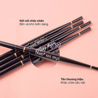 Set 10 cọ vẽ Lawei chính hãng vẽ nét móng chuyên nghiệp - Cọ vẽ nét nail cao cấp