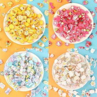[ĐẸP]Combo Charm Slime trong suốt, Phụ kiện trang trí kẹp tóc, đồ handmade, DIY, trang trí tiểu cảnh