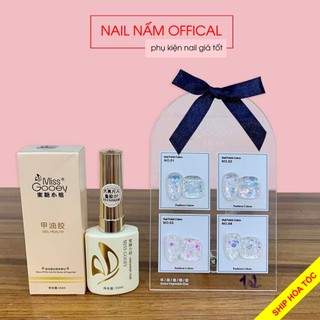 Set sơn gel thạch nhũ 4 màu số 12 Miss Gooey tặng kèm bảng màu