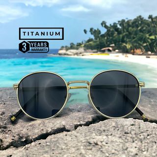 Kính râm nữ gọng Titanium, mắt kính mát phân cực Polarized loại cao cấp nhất. gọng Titan siêu bền.
