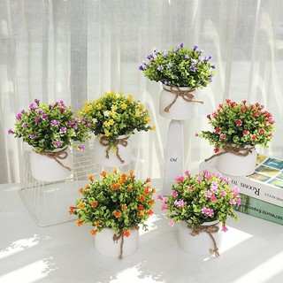 Hoa giả - Chậu hoa tú cầu để bàn, decor trang nhà nhà cửa cực đẹp