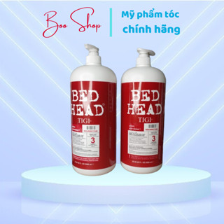 Dầu gội can Tigi Bedhead 2000ML - Cặp gội xả Tigi Đỏ phục hồi tóc hư tổn cấp độ 3, giảm gãy rụng