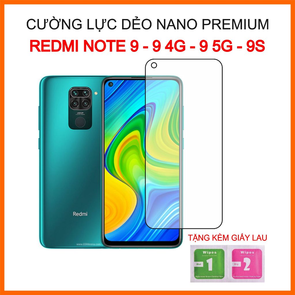 Cường lực dẻo Redmi Note 9, Note 9S, Note 9 4G, Note 9 5G cường lực 9H+