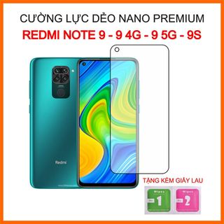 Cường lực xiaomi redmi note 9, note 9s, note 9 4g, note 9 5g, cường lực dẻo 9h+