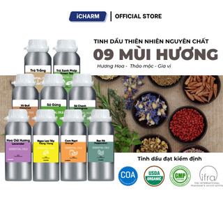 Tinh dầu thơm phòng nguyên chất 500ml, 1 lít - Tinh dầu thiên nhiên iCHARM xông phòng ngủ, spa