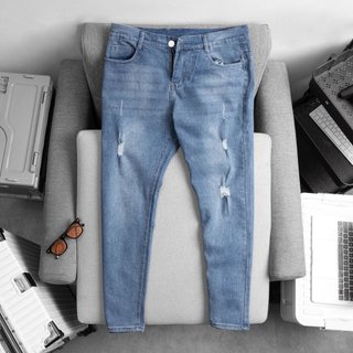 Quần jean nam GKM05 quần bò nam co giãn hình thật khoá kéo nút gài chuẩn form body cho tín đồ jean