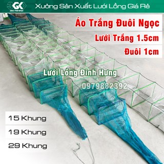 [Giá Tại Xưởng]Lồng Bát Quái Áo Trắng Đuôi Xanh Dài 4m4 Đến 8m Lưới Lồng Cá Tôm Lươn Hàng Đẹp Giá Rẻ