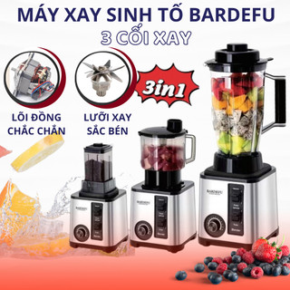 Máy xay sinh tố bardefu công suất lớn 8500w bardefu, máy xay đa năng 3 cối xay thịt cá, hoa quả x558