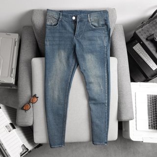 Quần jean nam GKM07 quần bò nam co giãn hình thật khoá kéo nút gài chuẩn form body cho tín đồ jean