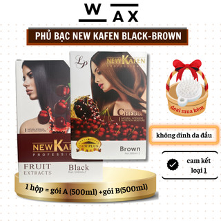 Thuốc nhuộm tóc đen ,nâu NEW KAFEN Cherry cao cấp không dính da đầu 500ml X2 phủ bạc nhanh