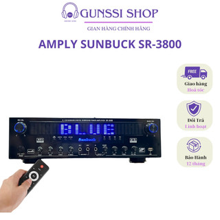 Amply bluetooth GUNSSI ,amly karaoke SR-3800 công suất lớn đấu được trầm điện,trầm hơi,có cổng quang