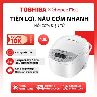 Nồi cơm điện tử Toshiba RC-18DH2PV(W) 1.8L - Hàng chính hãng, bảo hành 12 tháng