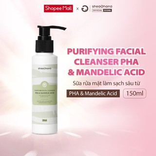 Sữa rửa mặt làm sạch sâu SheaGhana Purifying Facial Cleanser PHA & Mandelic Acid 150g