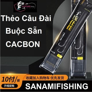  Lưỡi Câu Cá Thẻo Đôi Buộc Sẵn Gồm 10 Cặp Lưỡi Chuyên Câu Đài Câu Đơn 